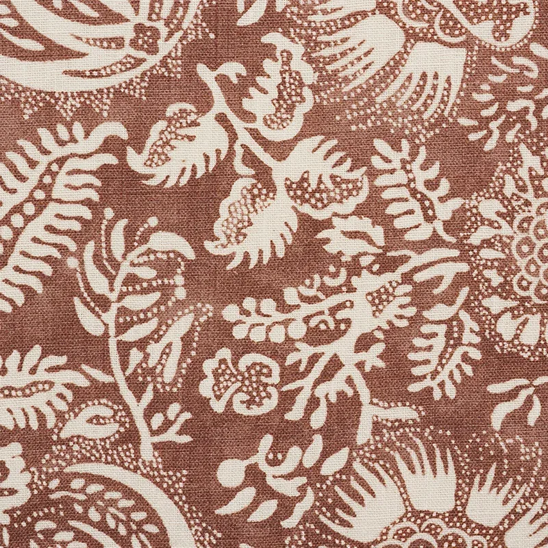 POMEGRANATE PRINT fabric RUSSET color by Schumacher