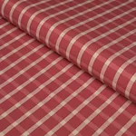 PORTSMITH CHECK Fabric – BERRY | Schumacher | Wallpaper Twin PORTSMITH CHECK fabric BERRY color by Schumacher