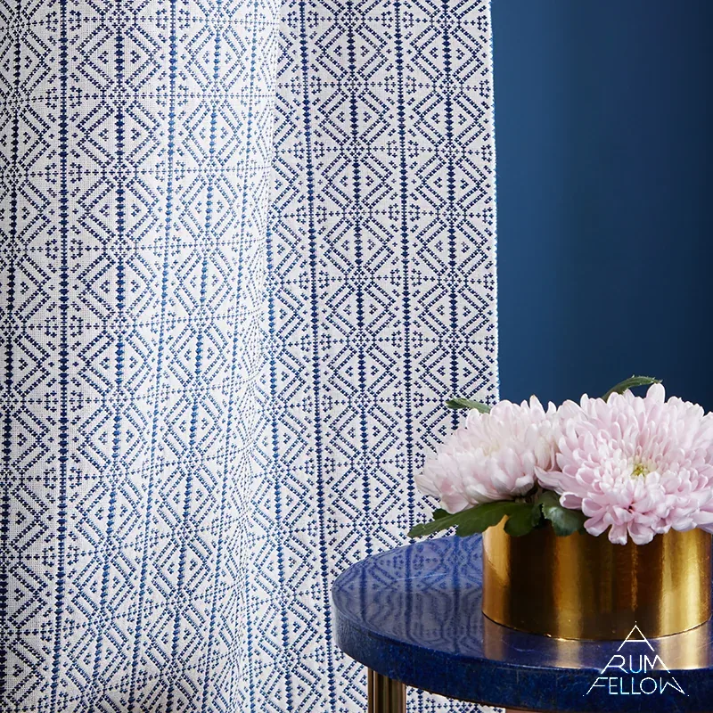 POXTE HAND WOVEN fabric NAVY color by Schumacher