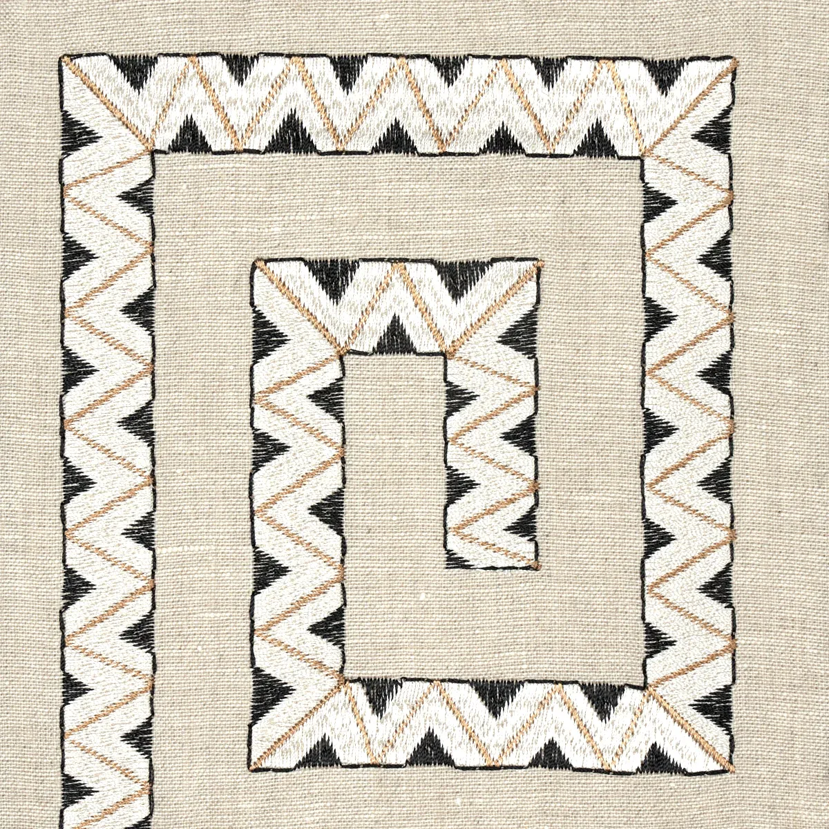 PRADO EMBROIDERY fabric GRAPHITE color by Schumacher