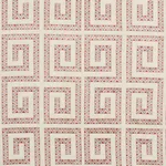 PRADO EMBROIDERY fabric RED color by Schumacher