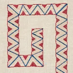 PRADO EMBROIDERY fabric RED color by Schumacher