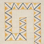 PRADO EMBROIDERY fabric SAFFRON color by Schumacher