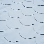 PREP SCHOOL HAND PIECED SCALLOP Fabric – BLUE | Schumacher | PREP SCHOOL HAND PIECED SCALLOP fabric BLUE color by Schumacher
