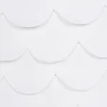 PREP SCHOOL HAND PIECED SCALLOP fabric WHITE color by Schumacher