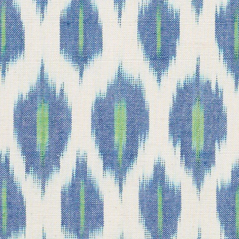 PRESIDIO IKAT fabric PEACOCK color by Schumacher
