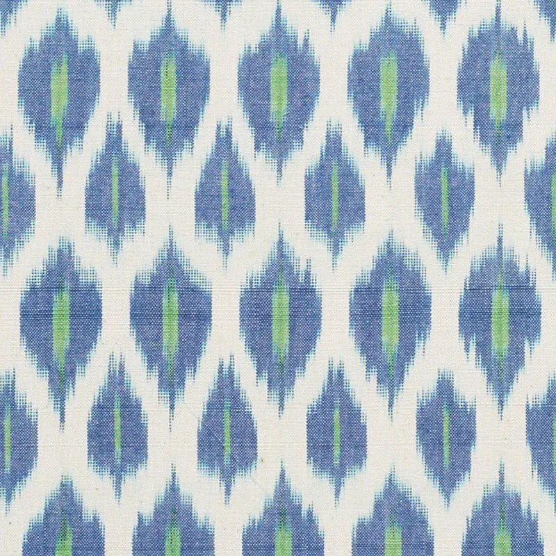 PRESIDIO IKAT fabric PEACOCK color by Schumacher
