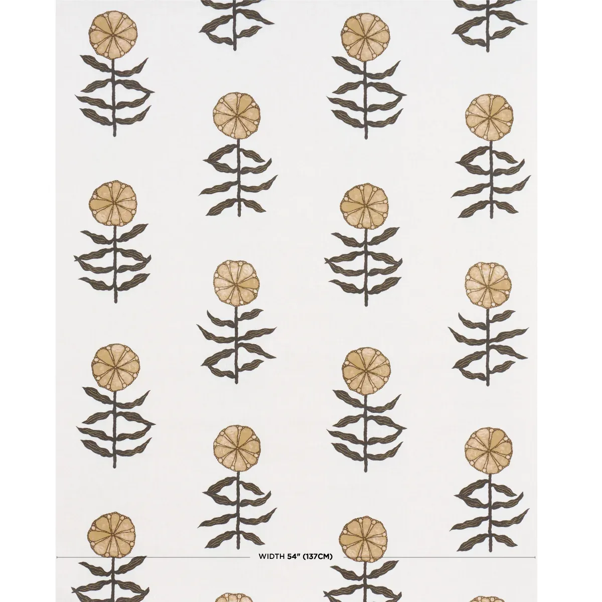 PRETTY PETALS Fabric – NEUTRAL | Schumacher | Wallpaper Twin PRETTY PETALS fabric NEUTRAL color by Schumacher