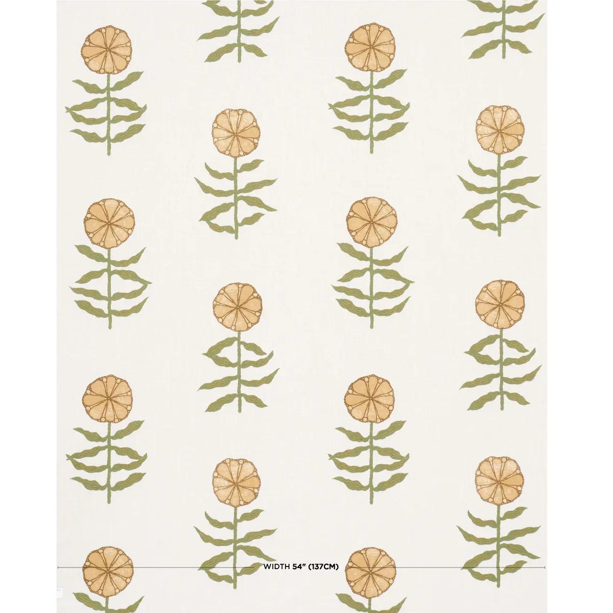 PRETTY PETALS Fabric – SOFT YELLOW | Schumacher | Wallpaper PRETTY PETALS fabric SOFT YELLOW color by Schumacher