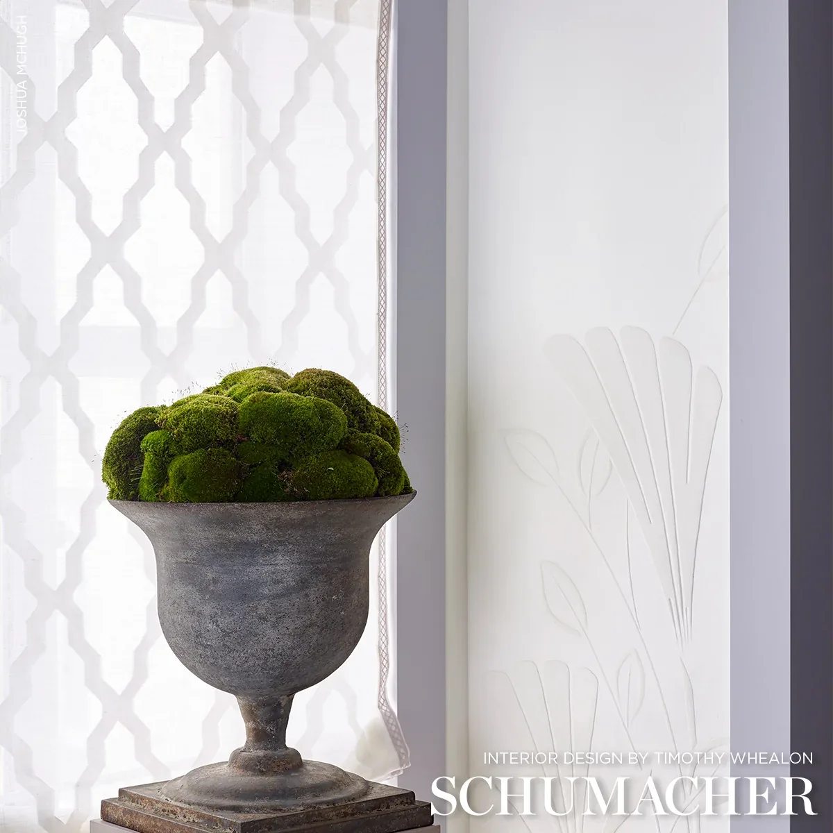 PUCCINI SHEER Fabric – IVORY | Schumacher | Wallpaper Twins PUCCINI SHEER fabric IVORY color by Schumacher