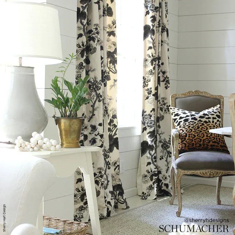 PYNE HOLLYHOCK Fabric – BLUSH | Schumacher | Wallpaper Twins PYNE HOLLYHOCK fabric BLUSH color by Schumacher