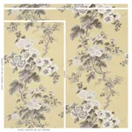 PYNE HOLLYHOCK fabric BUTTERCUP color by Schumacher