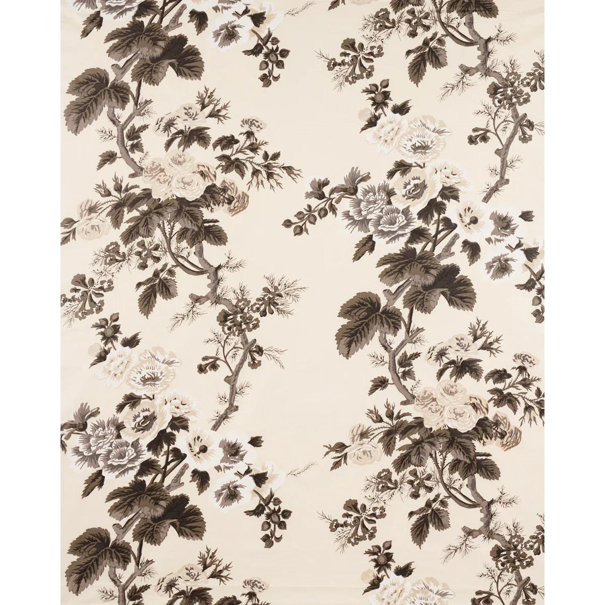 PYNE HOLLYHOCK Fabric – CHARCOAL | Schumacher | Wallpaper Tw PYNE HOLLYHOCK fabric CHARCOAL color by Schumacher