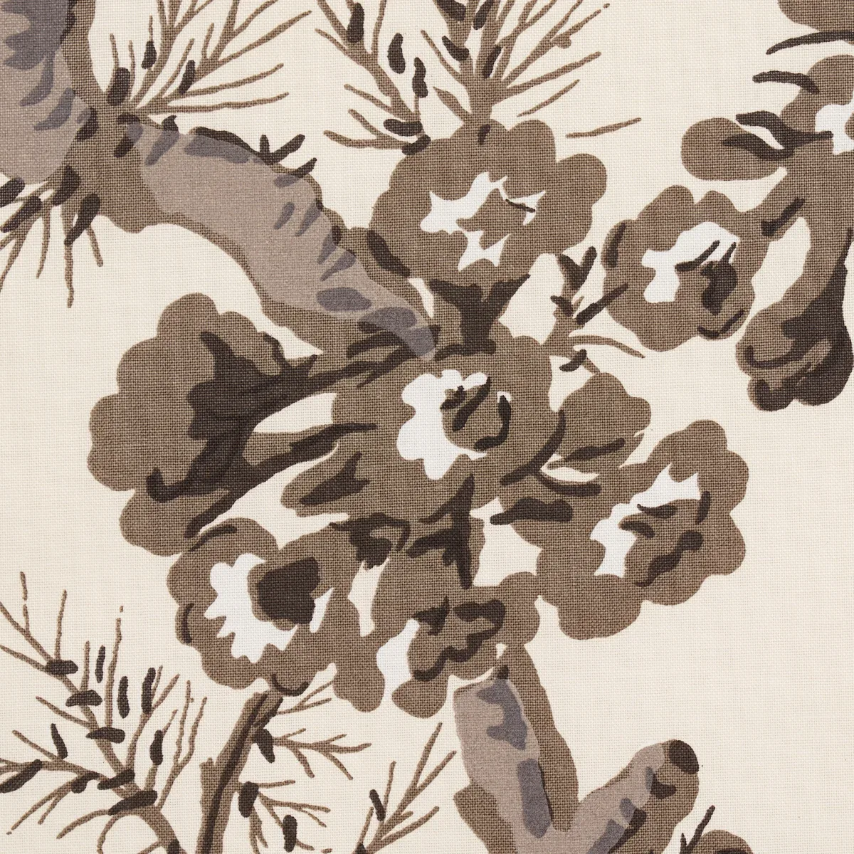 PYNE HOLLYHOCK Fabric – CHARCOAL | Schumacher | Wallpaper Tw PYNE HOLLYHOCK fabric CHARCOAL color by Schumacher