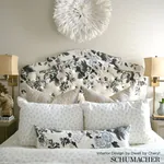 PYNE HOLLYHOCK Fabric – CHARCOAL | Schumacher | Wallpaper Tw PYNE HOLLYHOCK fabric CHARCOAL color by Schumacher