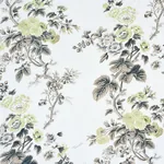 PYNE HOLLYHOCK Fabric – GREEN TEA | Schumacher | Wallpaper T PYNE HOLLYHOCK fabric GREEN TEA color by Schumacher