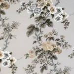 PYNE HOLLYHOCK Fabric – GRISAILLE | Schumacher | Wallpaper T PYNE HOLLYHOCK fabric GRISAILLE color by Schumacher