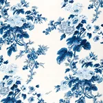 PYNE HOLLYHOCK fabric INDIGO color by Schumacher