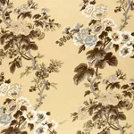 PYNE HOLLYHOCK Fabric – TOBACCO | Schumacher | Wallpaper Twi PYNE HOLLYHOCK fabric TOBACCO color by Schumacher