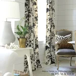 PYNE HOLLYHOCK Fabric – TOBACCO | Schumacher | Wallpaper Twi PYNE HOLLYHOCK fabric TOBACCO color by Schumacher
