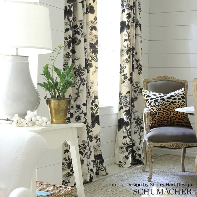 PYNE HOLLYHOCK Fabric – TOBACCO | Schumacher | Wallpaper Twi PYNE HOLLYHOCK fabric TOBACCO color by Schumacher