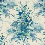 QUAIL MEADOW Fabric – PEACOCK | Schumacher | Wallpaper Twins QUAIL MEADOW fabric PEACOCK color by Schumacher