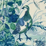 QUAIL MEADOW Fabric – PEACOCK | Schumacher | Wallpaper Twins QUAIL MEADOW fabric PEACOCK color by Schumacher