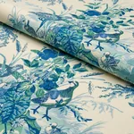 QUAIL MEADOW Fabric – PEACOCK | Schumacher | Wallpaper Twins QUAIL MEADOW fabric PEACOCK color by Schumacher