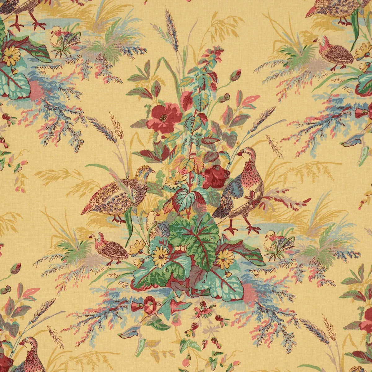 QUAIL MEADOW fabric SPRING color by Schumacher