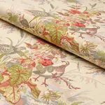 QUAIL MEADOW Fabric – WINTER | Schumacher | Wallpaper Twins QUAIL MEADOW fabric WINTER color by Schumacher