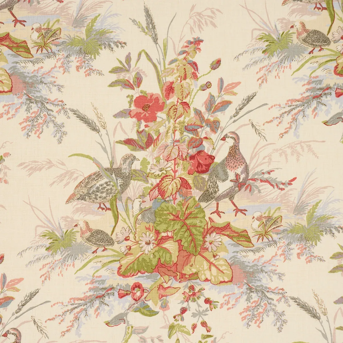 QUAIL MEADOW fabric WINTER color by Schumacher