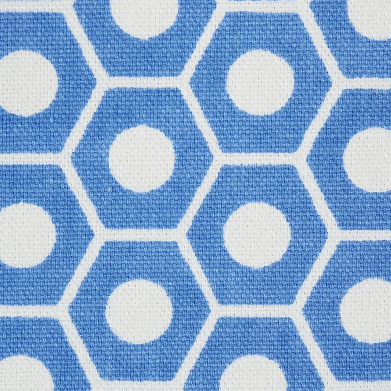 QUEEN B fabric FRENCH BLUE color by Schumacher