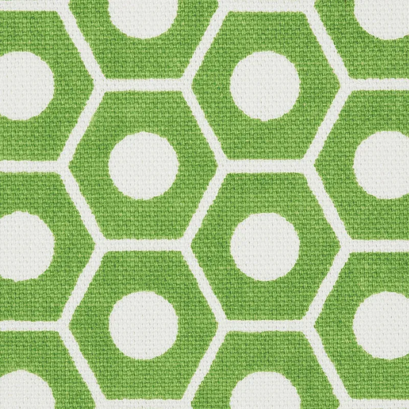 QUEEN B Fabric – GREEN | Schumacher | Wallpaper Twins QUEEN B fabric GREEN color by Schumacher