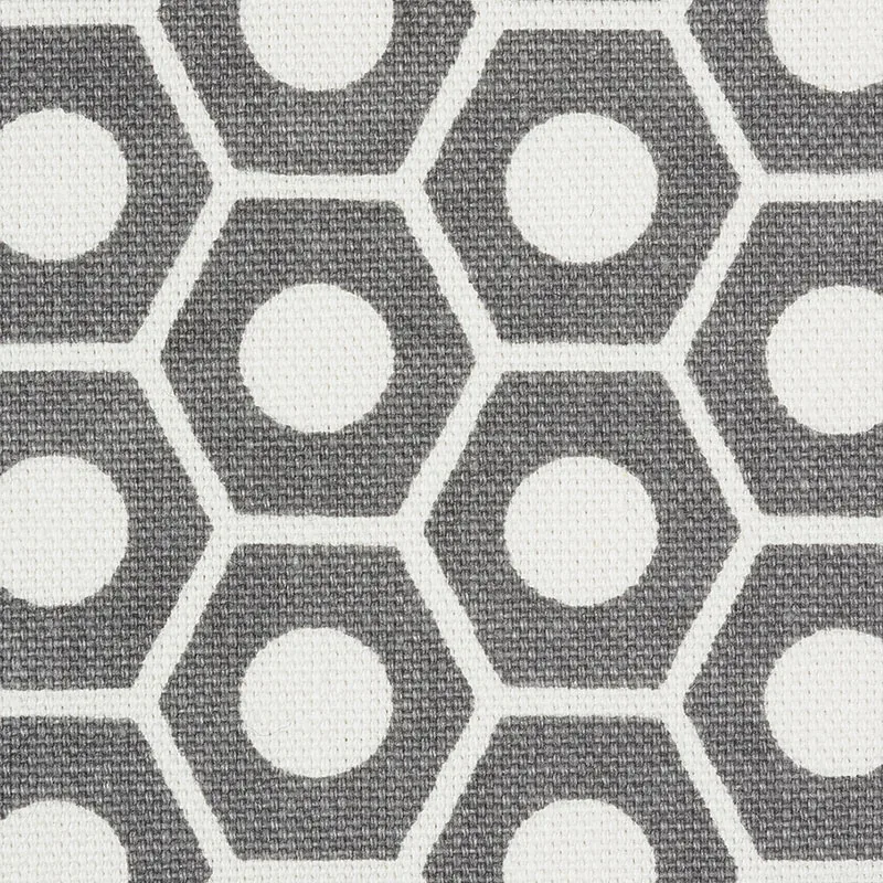 QUEEN B Fabric – GREY | Schumacher | Wallpaper Twins QUEEN B fabric GREY color by Schumacher
