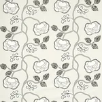 QUEEN FRUIT CHINTZ Fabric – EBONY IVORY | Schumacher | Wallp QUEEN FRUIT CHINTZ fabric EBONY IVORY color by Schumacher