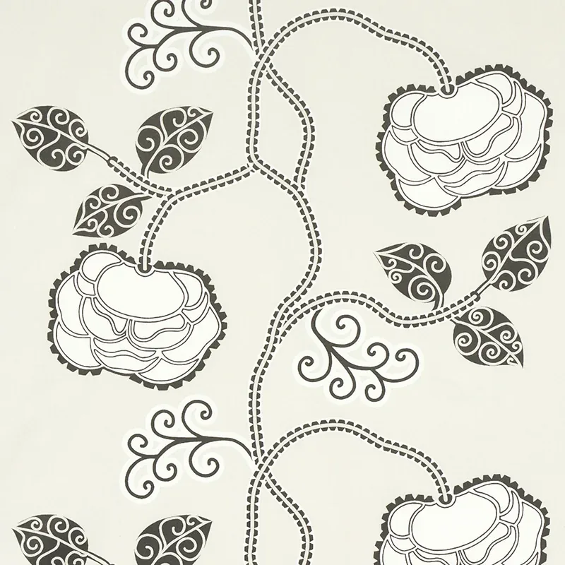 QUEEN FRUIT CHINTZ Fabric – EBONY IVORY | Schumacher | Wallp QUEEN FRUIT CHINTZ fabric EBONY IVORY color by Schumacher