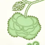 QUEEN FRUIT CHINTZ fabric JADE color by Schumacher
