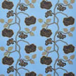 QUEEN FRUIT CHINTZ fabric LAPIS color by Schumacher