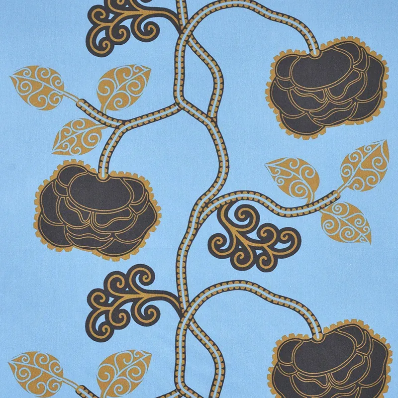 QUEEN FRUIT CHINTZ fabric LAPIS color by Schumacher