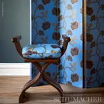 QUEEN FRUIT CHINTZ fabric LAPIS color by Schumacher