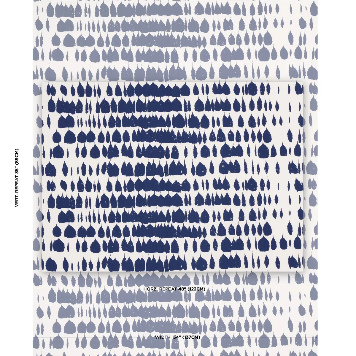 QUEEN OF SPAIN fabric NAVY color by Schumacher