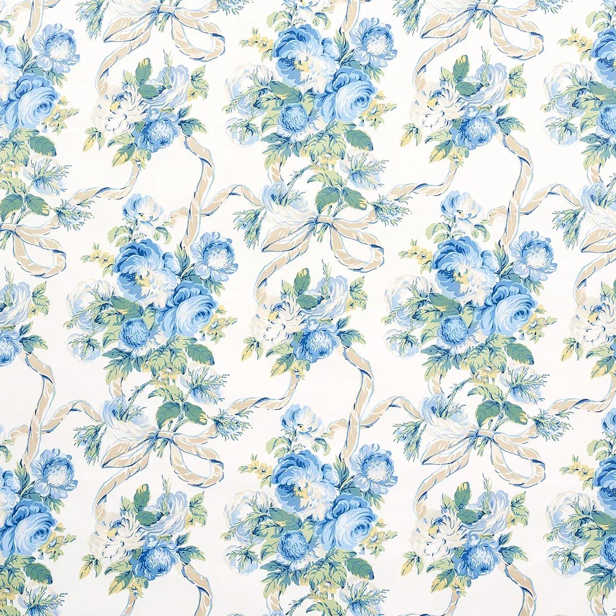 QUEENIES FLORAL CHINTZ fabric PORCELAIN color by Schumacher
