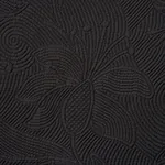 QUILTED SCROLL MATELASSÉ Fabric – PITCH BLACK | Schumacher | QUILTED SCROLL MATELASSÉ fabric PITCH BLACK color by Schumacher