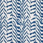 Quincy Embroidery on Linen fabric NAVY color by Schumacher