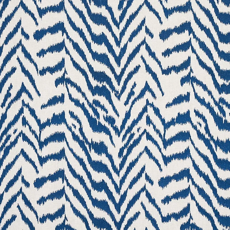 Quincy Embroidery on Linen fabric NAVY color by Schumacher