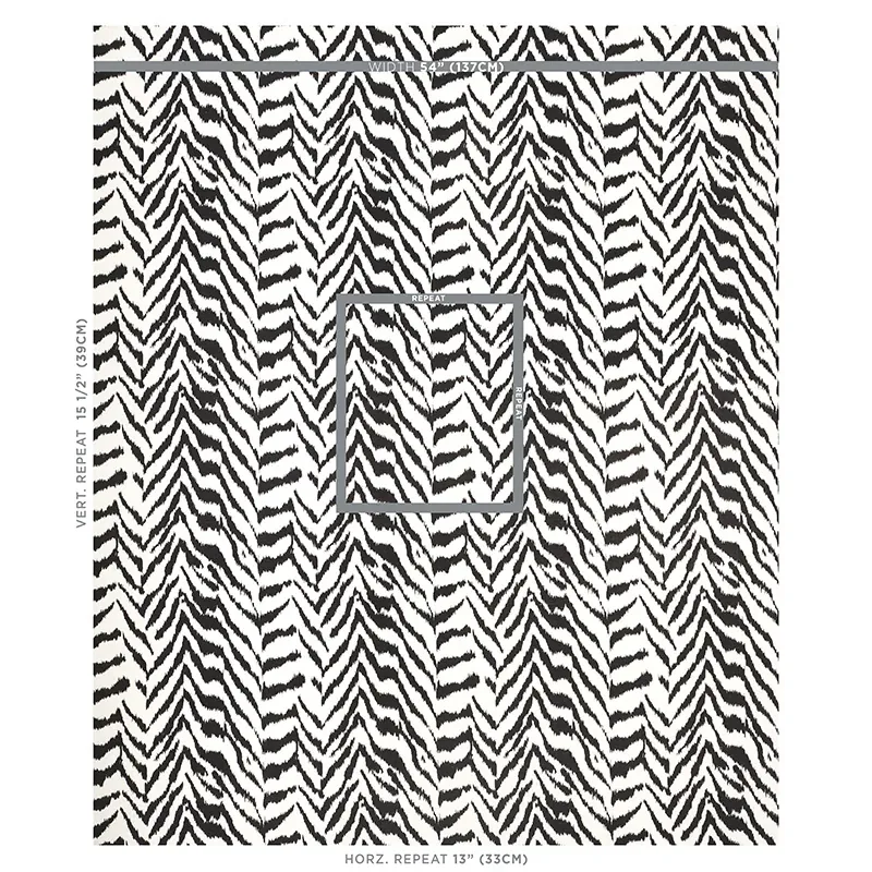QUINCY HAND PRINT Fabric – BLACK | Schumacher | Wallpaper Tw QUINCY HAND PRINT fabric BLACK color by Schumacher