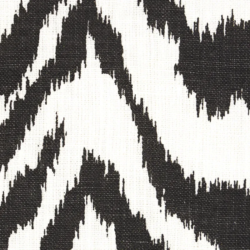 QUINCY HAND PRINT Fabric – BLACK | Schumacher | Wallpaper Tw QUINCY HAND PRINT fabric BLACK color by Schumacher