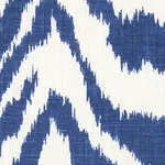 QUINCY HAND PRINT fabric BLUE color by Schumacher
