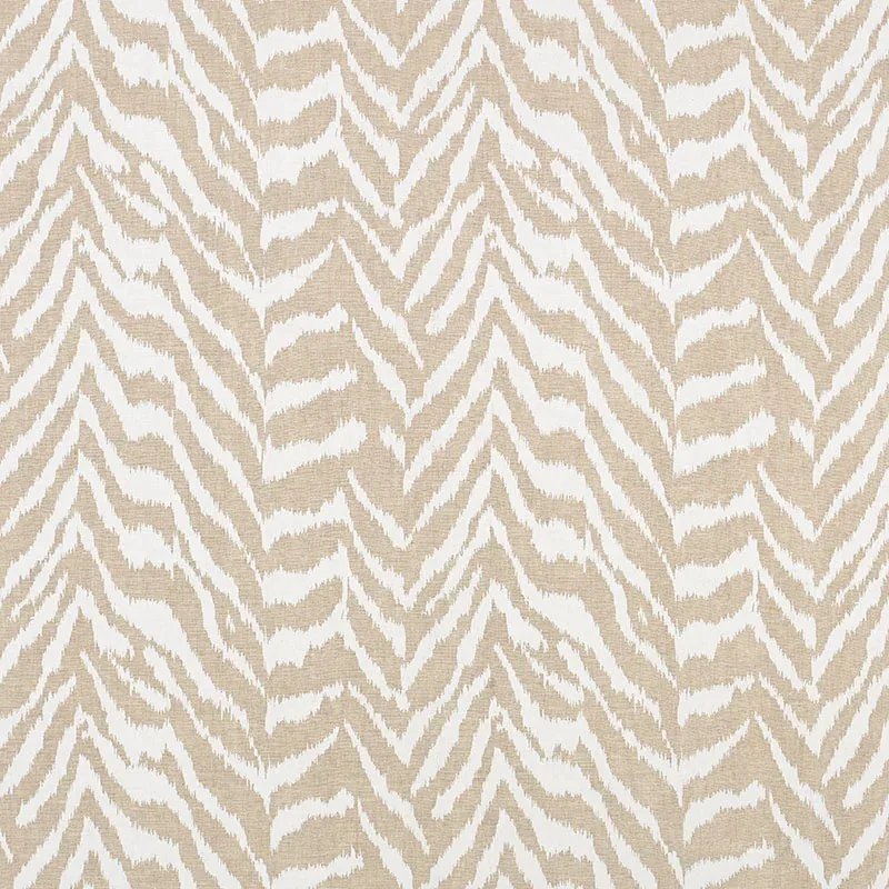 QUINCY HAND PRINT fabric NATURAL color by Schumacher
