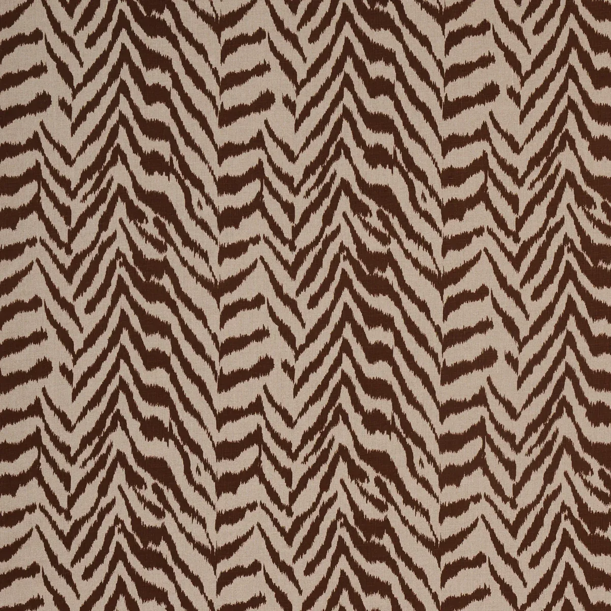 QUINCY HAND PRINT fabric SAFARI color by Schumacher